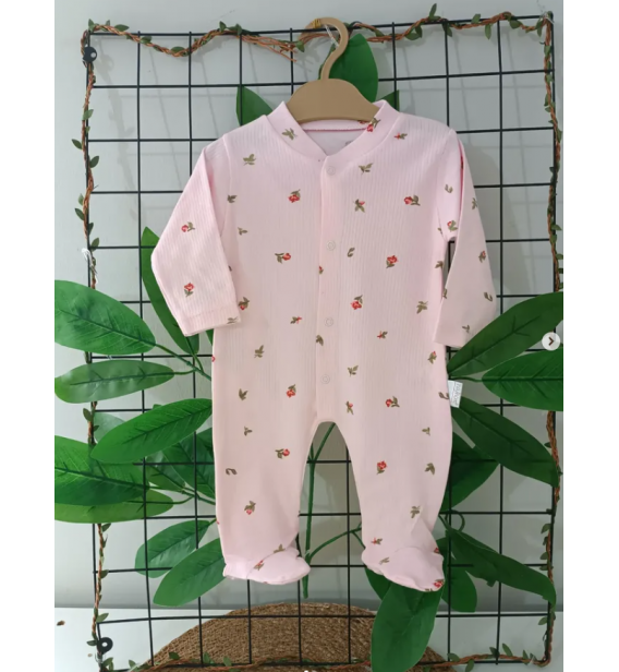 KAMPANYALI PENYE KUMAŞ YUMUŞACIK ÖNDEN ÇITÇITLI BEBE TULUM ÇEŞİTLERİ/ PEMBE KANAVİÇELİ