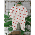 KAMPANYALI PENYE KUMAŞ YUMUŞACIK ÖNDEN ÇITÇITLI BEBE TULUM ÇEŞİTLERİ/ BÜYÜK KALP DESEN