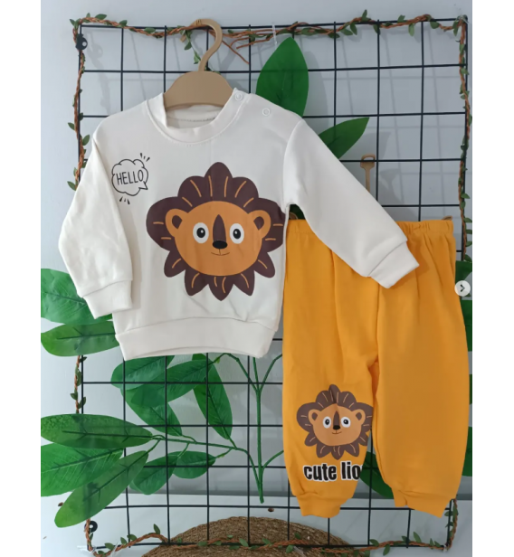 BEBECOCUKREYONU KAMPANYALI TAKIMLAR SERİSİ BEBE TAKIM/ SARI ROAR DESEN