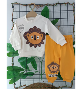 BEBECOCUKREYONU KAMPANYALI TAKIMLAR SERİSİ BEBE TAKIM/ SARI ROAR DESEN