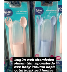HEDİYE / TÜM SİPARİŞLERDE WEE BABY KORUMA KABLI ÇATAL KAŞIK SETİ HEDİYE / RENK SEÇİNİZ