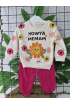 BEBECOCUKREYONU KAMPANYALI TAKIMLAR SERİSİ BEBE TAKIM / PAPATYA TEMALI FUŞYA