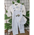 GONCA YUMUŞACIK FİTİLLİ PENYE BLUZLU SİPERLİ ŞAPKALI BEBE SLOPET / MAVİ