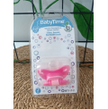 BABY TİME 2 NO (6-18 ay) SİLİKON DAMAKLI BEBE EMZİK / full pembe