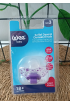 WEE BABY 3 NO (18+) ŞEFFAF DESENLİ DAMAKLI EMZİK/ mor baloncuk desen