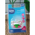 WEE BABY 3 NO (18+) ŞEFFAF DESENLİ DAMAKLI EMZİK / kuğulu pembe