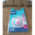 WEE BABY 2 NO (6-18) ŞEFFAF DESENLİ DAMAKLI EMZİK / LİTTLE PRİNCESS PEMBE