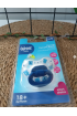 WEE BABY 3 NO (18+) ŞEFFAF DESENLİ DAMAKLI EMZİK / HARFLİ MAVİ