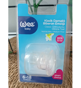 WEE BABY KLASİK DAMAKLI BİBERON EMZİĞİ (6-18 ay)