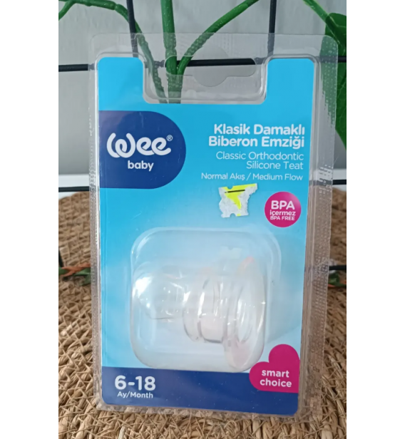 WEE BABY KLASİK DAMAKLI BİBERON EMZİĞİ (6-18 ay)