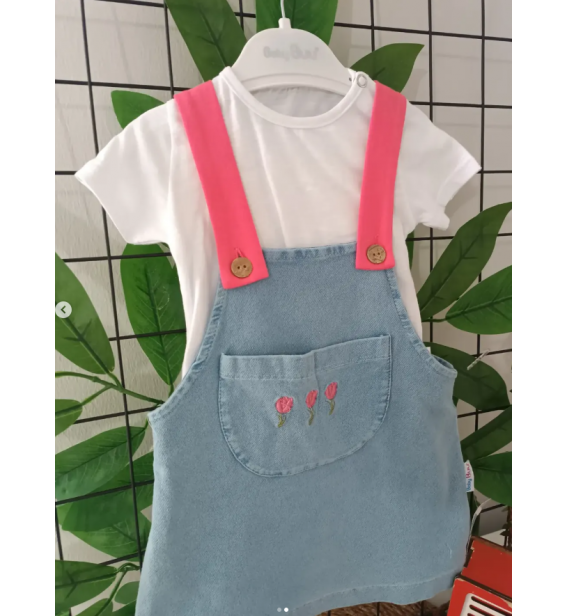 6ay/BABY BUU PENYE BLUZLU YUMUŞAK KOT BEBE ELBİSE