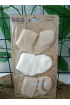 0-6 AY BBS BAMBU ÜÇLÜ PENYE BEBE ÇORAP SET / KAHVE