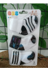 0-6 AY BBS TARAFTAR ÜÇLÜ BEBE ÇORAP SET / SİYAH BEYAZ