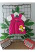 0-6 AY LUXURY ARILI BLUZLU PENYE BEBE ELBİSE / fuşya