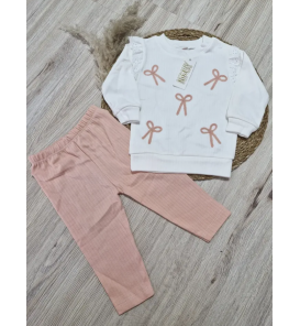NİKUBY MEVSİMLİK PENYE BEBE EŞOFMAN TAKIMLARI / PUDRA FİYONKLAR FİTTİLİ PENYE