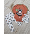 POLİFONİ RAKUNLU ŞAPKALI PENYE BADİLİ BEBE TAKIM / KİREMİT