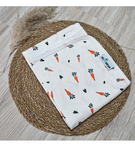 MİNNAKYA 80*90 CM TEK KAT BEBE BATTANİYE ÇEŞİTLERİ / HAVUÇ DESEN