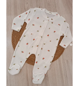 KAMPANYALI PENYE KUMAŞ YUMUŞACIK ÖNDEN ÇITÇITLI BEBE TULUM ÇEŞİTLERİ / KREM KANAVİÇE DESEN