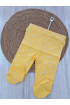 0-3 AY BALONCUK DESEN PATİKLİ PENYE BEBE PANTOLON/SARI