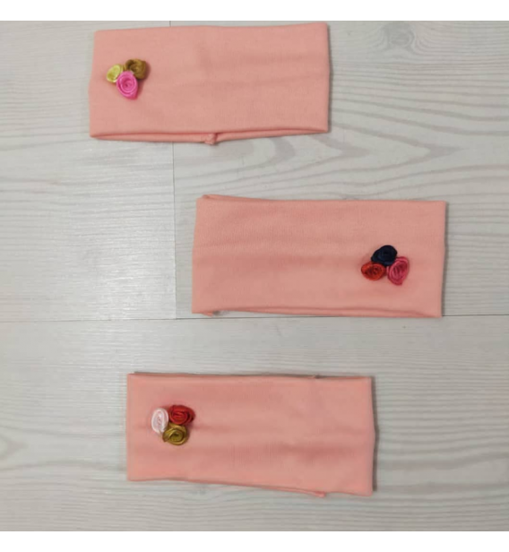 ALLBERO GÜLLÜ TURUNCU PENYE BANDANA 0-6 AY